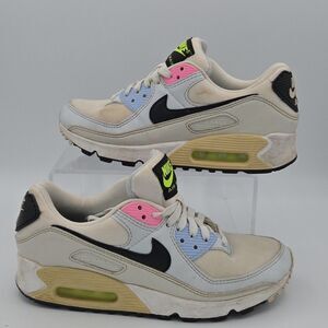 Nike Air Max 90 Women’s Size 7 DQ0374-100 Pastel Easter Sneakers White Pink